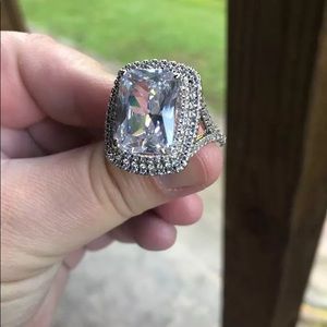 Top quality all sizes diamond 6ct massive 925 ring